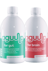 aguulp for gut and aguulp for brain liquid supplement dual pack