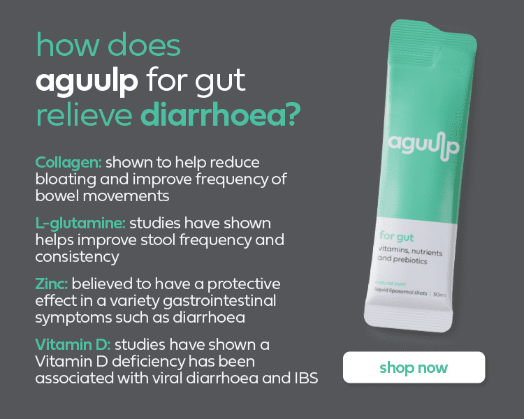 How does aguulp for gut relieve diarrhoea?